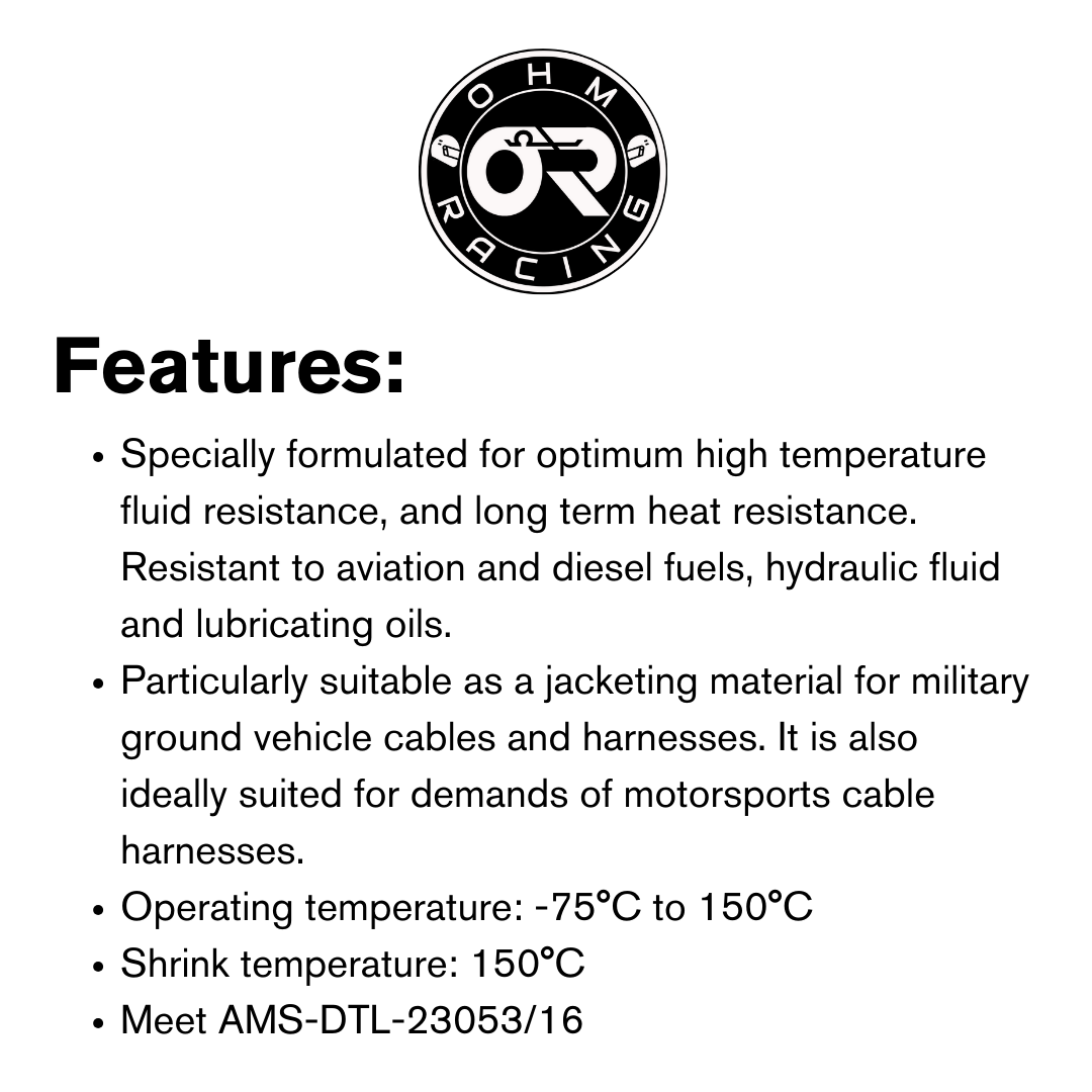 OHM Racing Diesel Resistant flame retardant DR-25 Raychem alternative