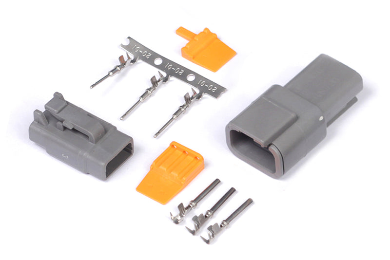 Plug and Pins Only - Matching Set of Deutsch DTM-3 Connectors (7.5 Amp)-1