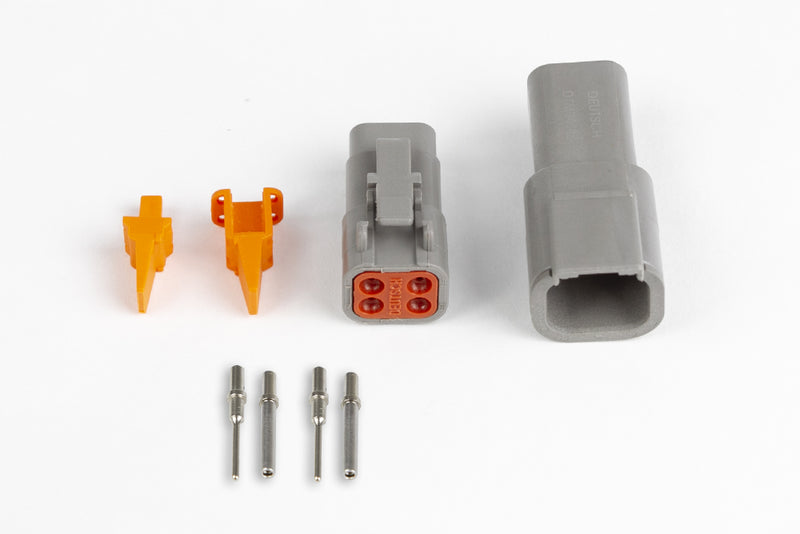 Plug and Pins Only - Matching Set of Deutsch DTM-4 Connectors (7.5 Amp)-1