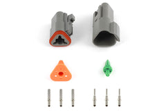 Plug and Pins Only - Matching Set of Deutsch DT-3 Connectors (DT06-3S + DT04-3P) - (13 Amp)-1