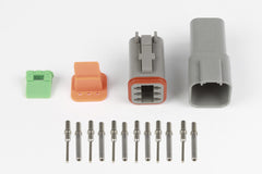 Plug and Pins Only - Matching Set of Deutsch DT-6 Connectors (DT06-6S + DT04-6P) - (13 Amp)-1