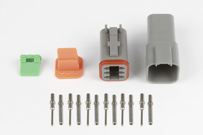 Plug and Pins Only - Matching Set of Deutsch DT-6 Connectors (DT06-6S + DT04-6P) - (13 Amp)-1
