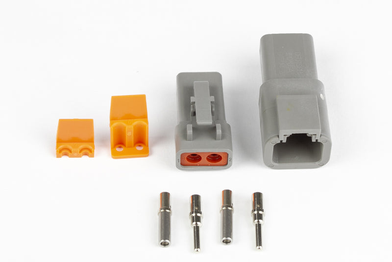 Plug and Pins Only - Matching Set of Deutsch DTP-2 Connectors (25 Amp)-1