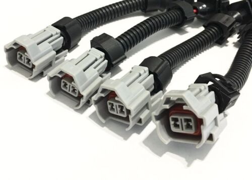 Set of 4 Denso to Jetronic/EV1 Adapter (male) injector plug adaptors