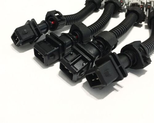 Set of 4 Denso to Jetronic/EV1 Adapter (male) injector plug adaptors