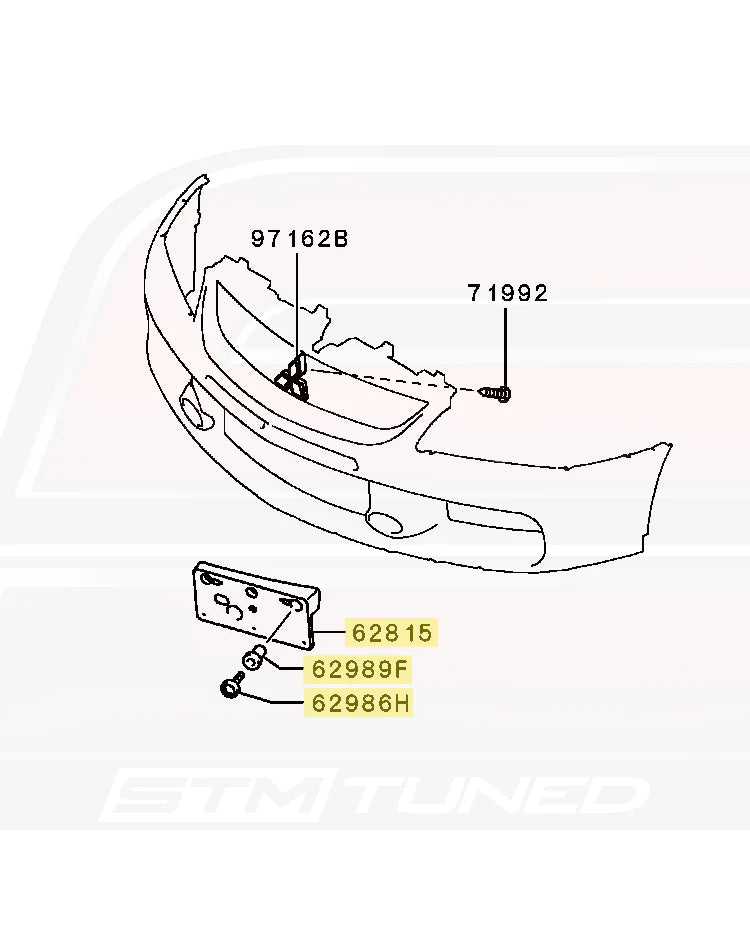 STM OEM Front License Plate Mount Install Kit for Evo 9 (FLIC)-2