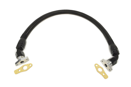 STM - 10AN Turbo Oil Return Line Braided Nylon for Evo 7/8/9 Factory Style Turbo (TORLB-STK)