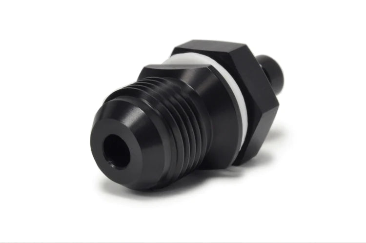 STM -8AN Black Anodized E85 Safe Fuel Bulkhead Fitting