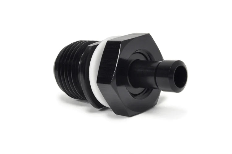 STM -8AN Black Anodized E85 Safe Fuel Bulkhead Fitting