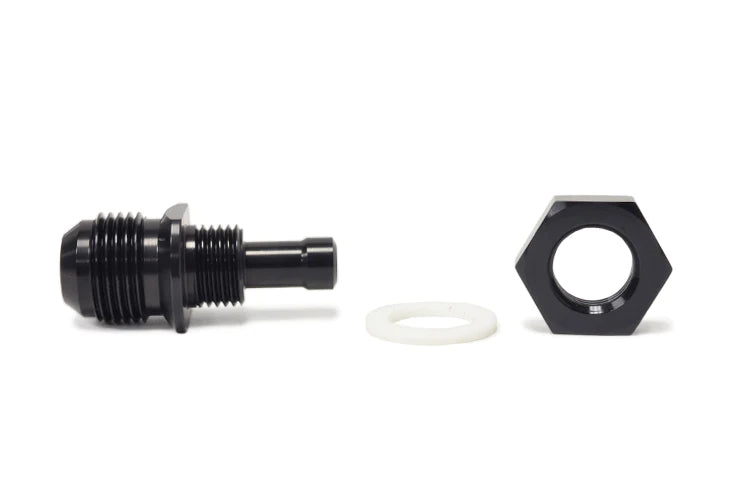 STM -8AN Black Anodized E85 Safe Fuel Bulkhead Fitting