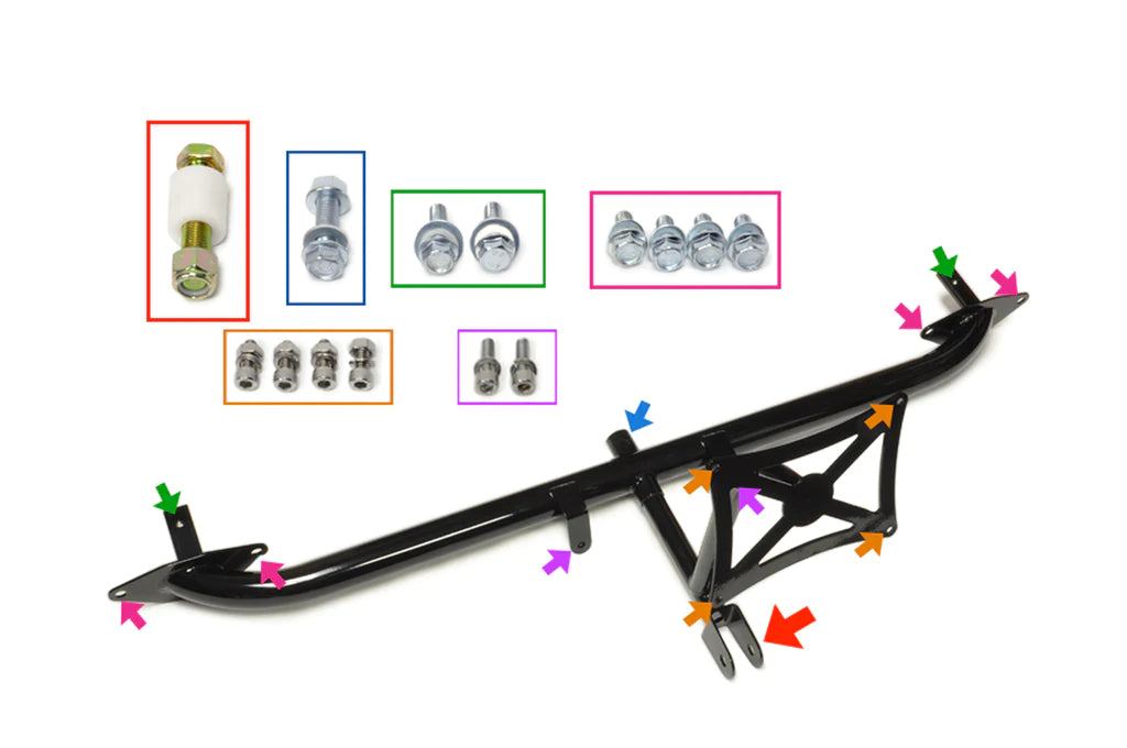 STM Evo 7/8/9 Bolt-On Parachute Mount Kit-8