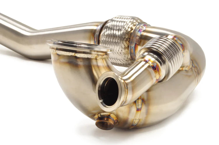 STM Evo 7/8/9 Downpipe O2 Recirculated for FP SS Housing-12