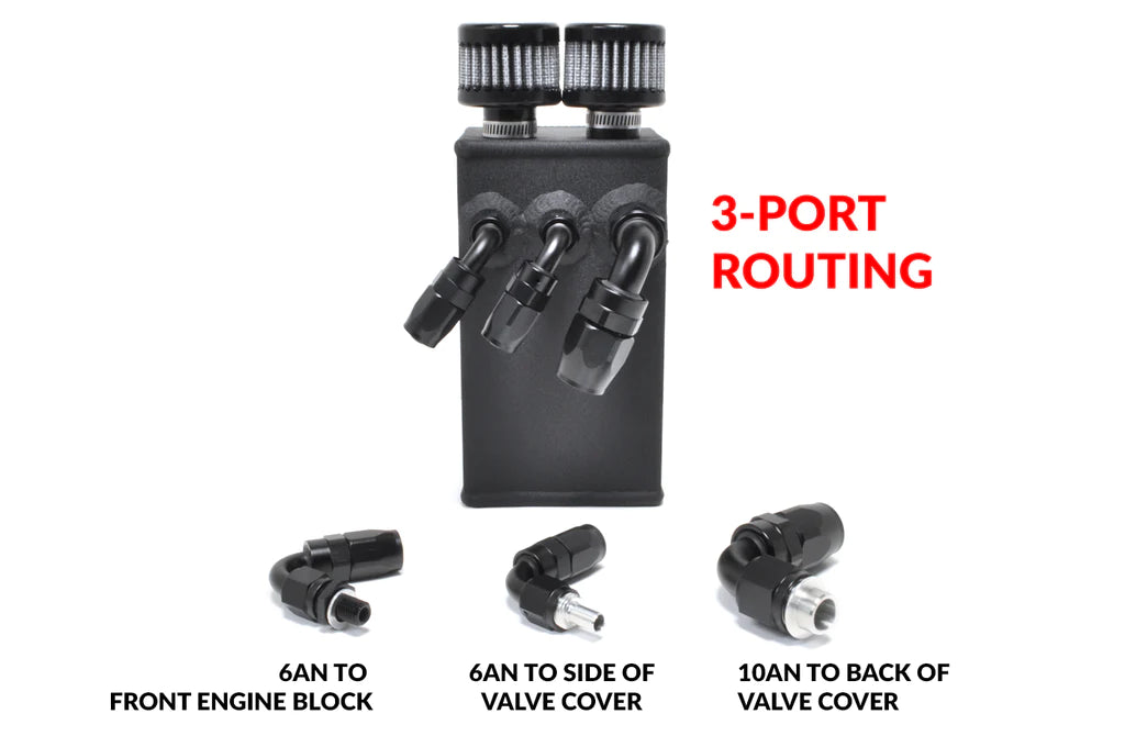 STM Evo 7/8/9 Oil Catch Can Transmission Mount Vented