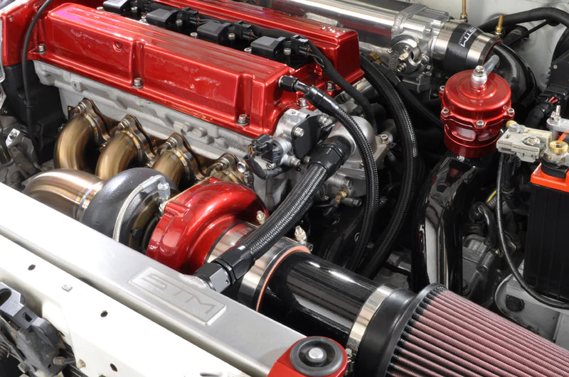 STM Evo 7/8/9 -AN Upper Hose Kit for STM Billet Radiator-2
