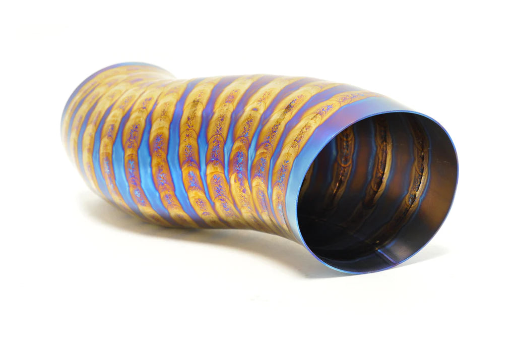 STM 3.5" Titanium SD Intake Burned Blue (No MAF) for Evo 8/9-4
