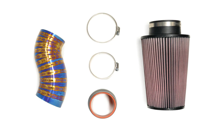 STM 3.5" Titanium SD Intake Burned Blue (No MAF) for Evo 8/9-6