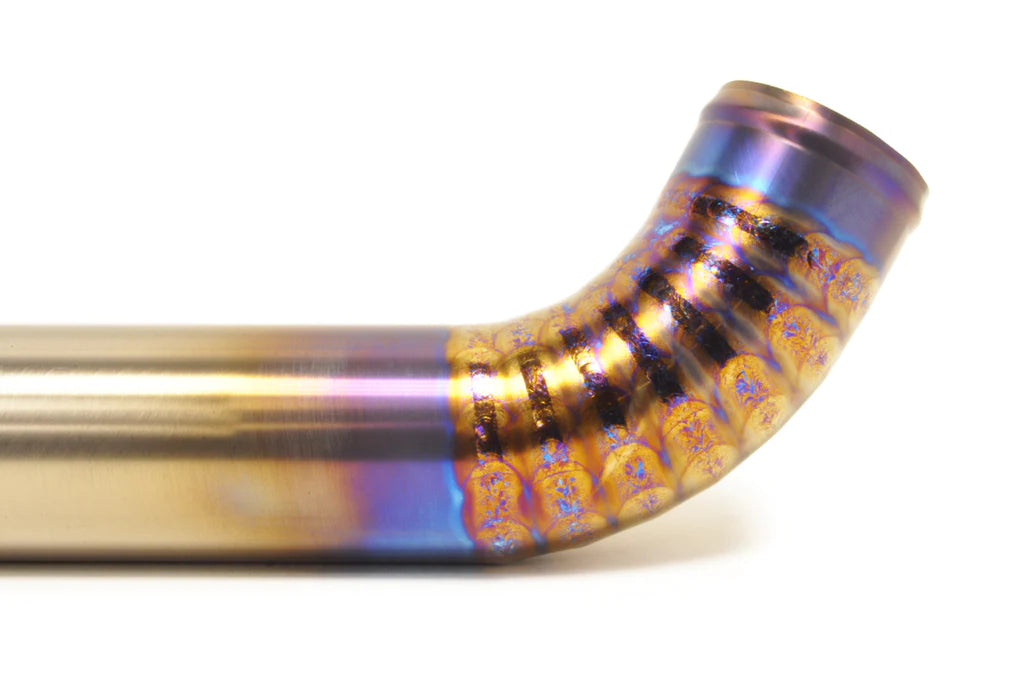 STM Evo 7/8/9 Lower Intercooler Pipe for Stock Frame Turbo (Titanium)-7