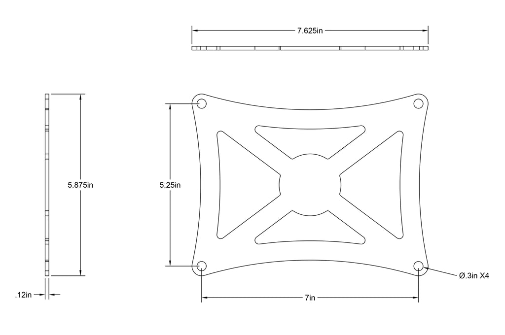 STM Drag Racing Parachute Mount Plate (PMP-MS)-3